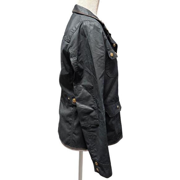 J.Crew Waxed Cotton Field Jacket – Black with Gold Hardware– Women’s XS - Picture 4 of 7